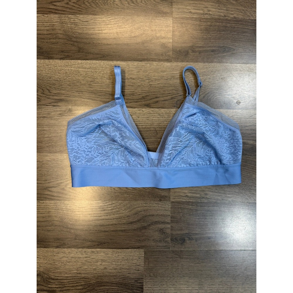Soma Lace Triangle Soft Bra Light Blue Wireless Bralette XL